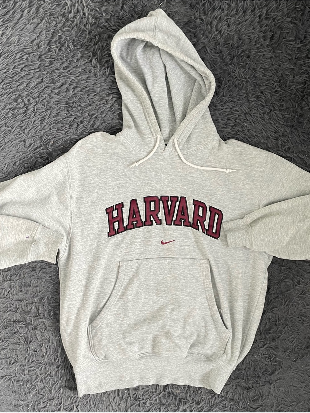 Men Size Small Nike Harvard University Gray Pullover Hoodie Sweatshirt Vintage